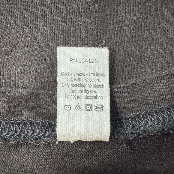 George Strait Ladies Shirt Sz M Black Crew Neck Short Sleeve - Picture 7 of 7